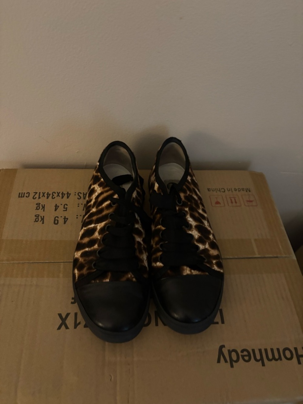 Lavin leopard print lace up sneakers
